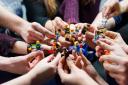 Lego characters coming together